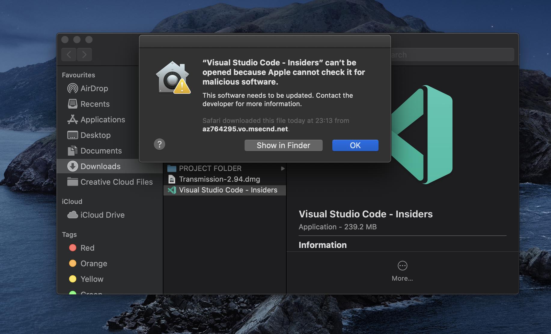visual studio code for mac update